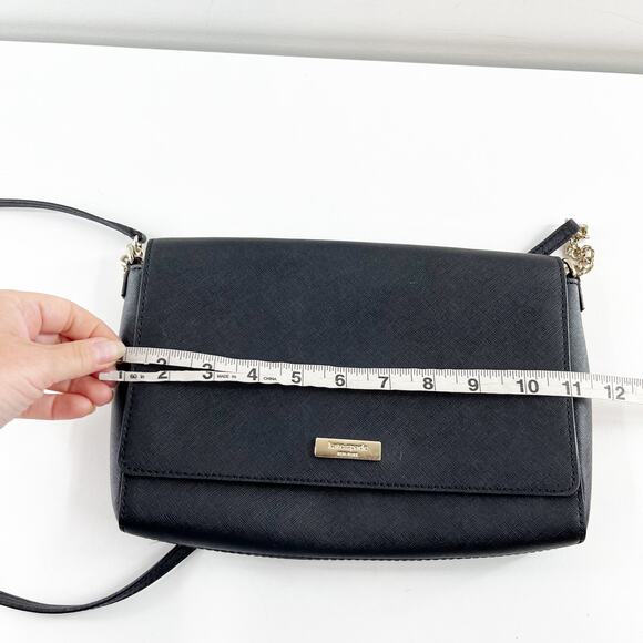 Kate Spade Rectangle Crossbody Purse Bag Leather Black - Picture 7 of 7
